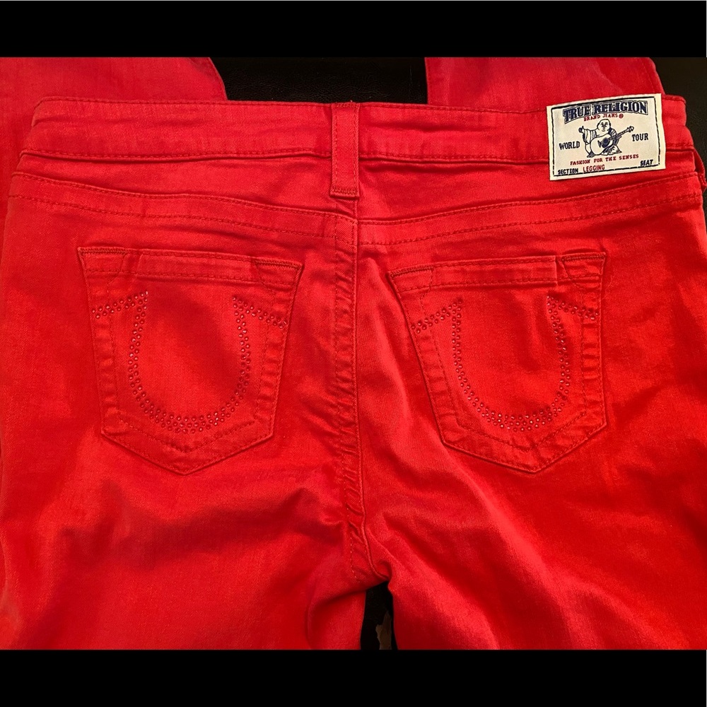 True Religion- Jeggings - Curvy Skinny - Red